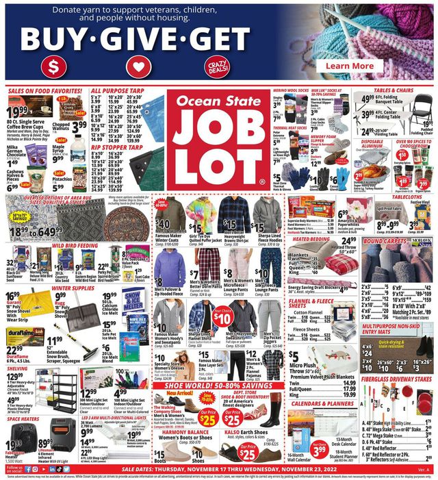 Ocean State Job Lot Ad from 11/17/2022