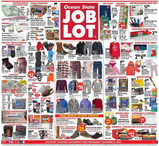 Ocean State Job Lot Ad from 12/08/2022