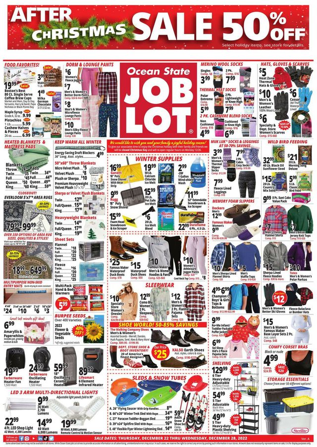 Ocean State Job Lot Ad from 12/22/2022