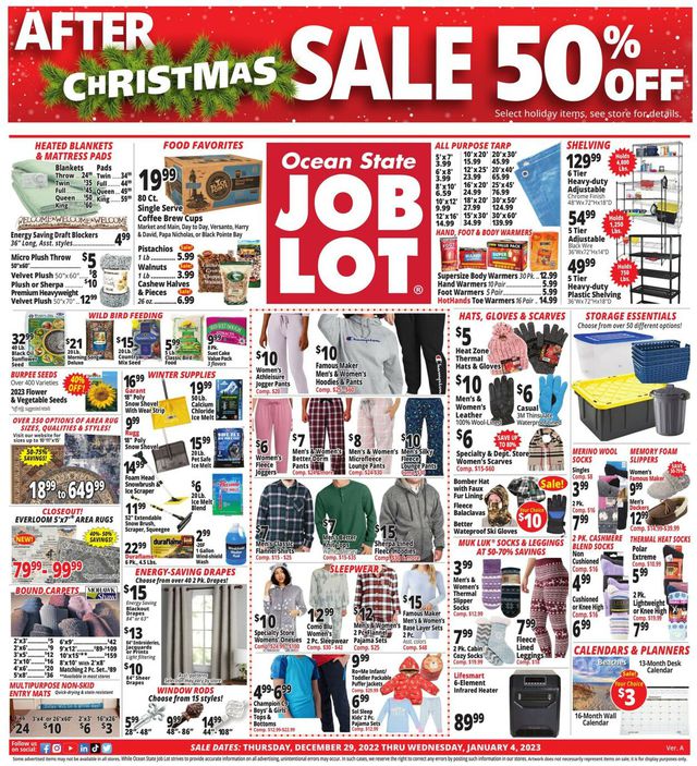 Ocean State Job Lot Ad from 12/29/2022