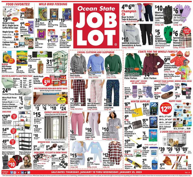 Ocean State Job Lot Ad from 01/19/2023