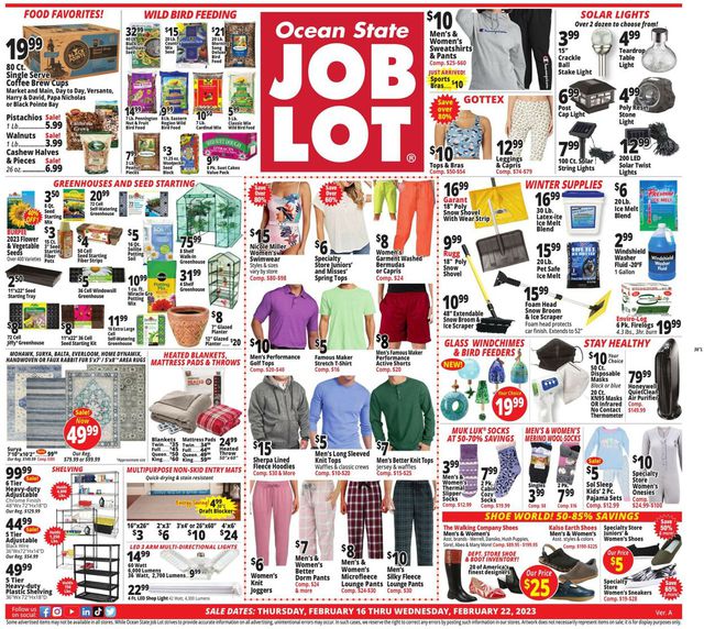 Ocean State Job Lot Ad from 02/16/2023