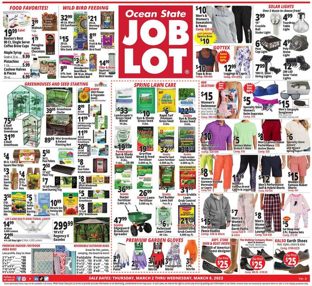 Ocean State Job Lot Ad from 03/02/2023