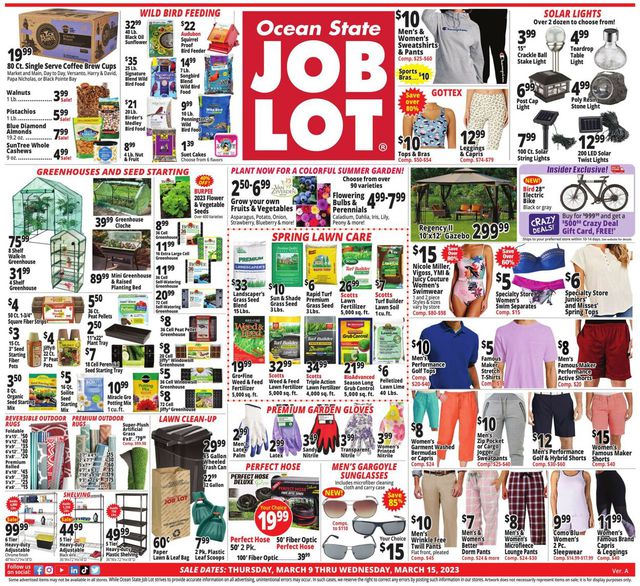 Ocean State Job Lot Ad from 03/09/2023