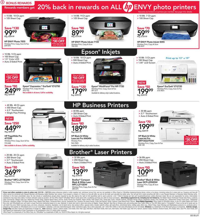 Office DEPOT Ad from 12/01/2019