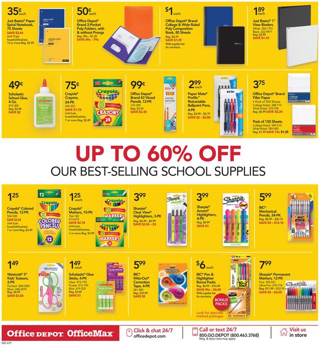Office DEPOT Ad from 09/06/2020