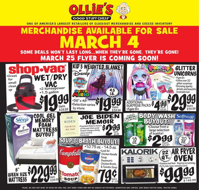 Ollie's Ad from 03/04/2021