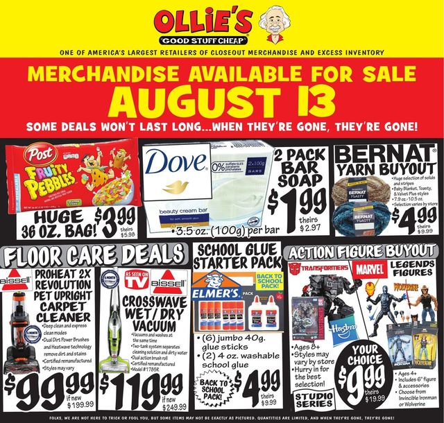 Ollie's Ad from 08/12/2021