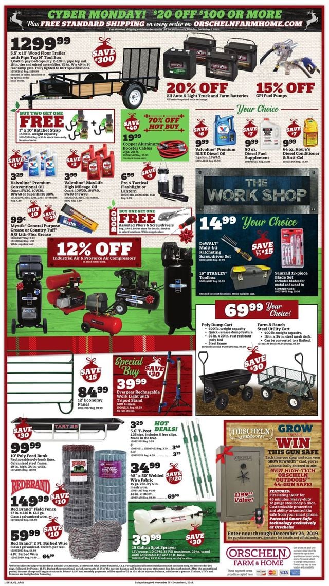 Orscheln Farm and Home Ad from 11/26/2019