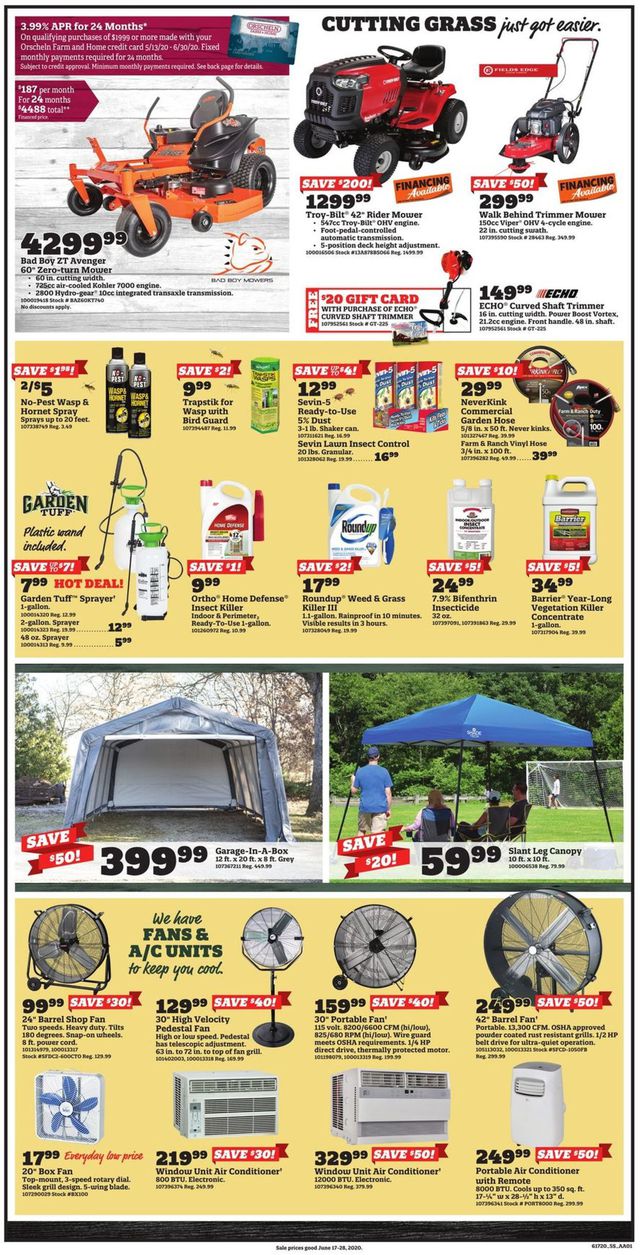 Orscheln Farm and Home Ad from 06/17/2020