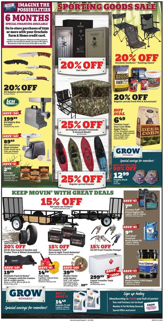 Orscheln Farm and Home Ad from 08/05/2020
