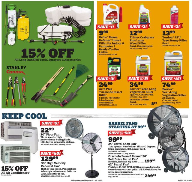 Orscheln Farm and Home Ad from 08/19/2020