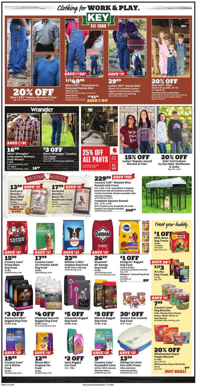 Orscheln Farm and Home Ad from 09/02/2020