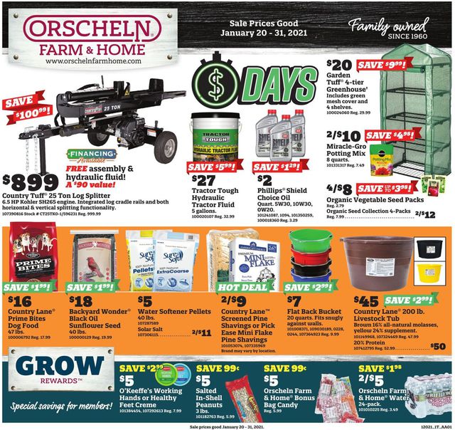 Orscheln Farm and Home Ad from 01/20/2021