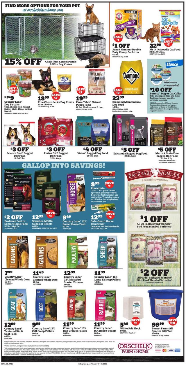 Orscheln Farm and Home Ad from 02/17/2021