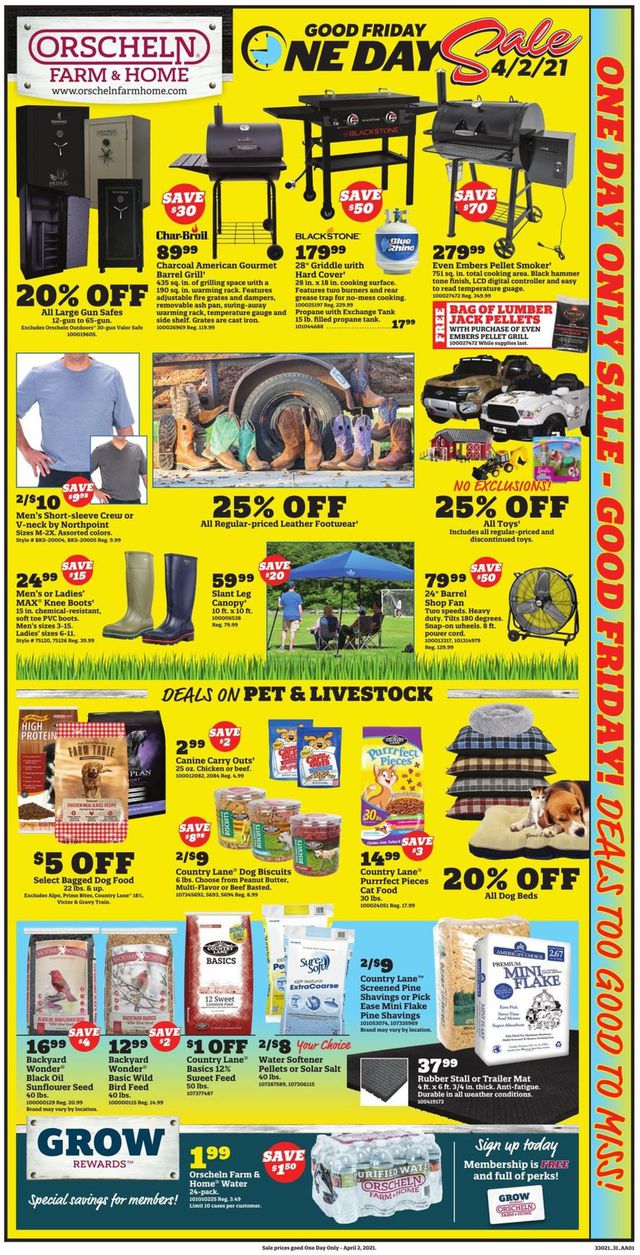 Orscheln Farm and Home Ad from 04/02/2021