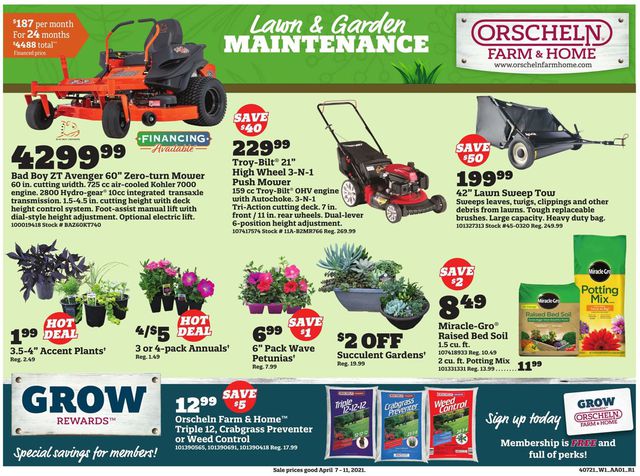 Orscheln Farm and Home Ad from 04/07/2021