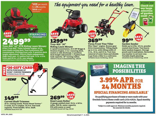 Orscheln Farm and Home Ad from 04/07/2021