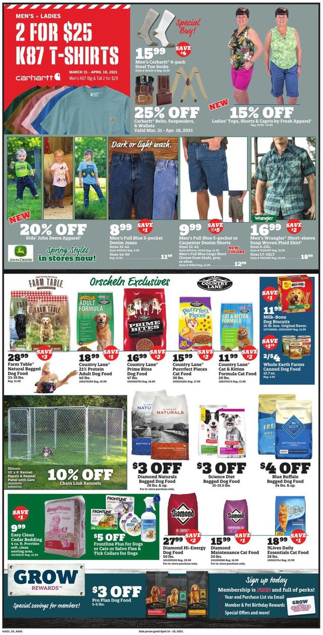 Orscheln Farm and Home Ad from 04/14/2021