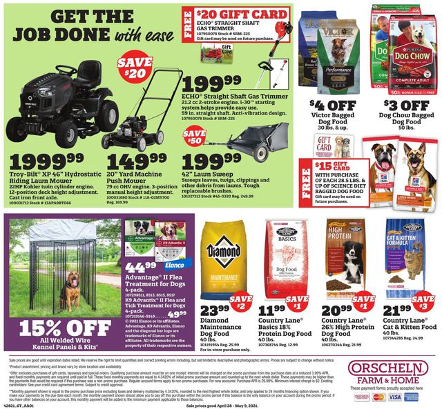 Orscheln Farm and Home Ad from 04/28/2021