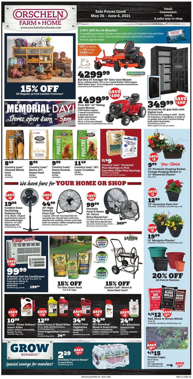 Orscheln Farm and Home Ad from 05/26/2021