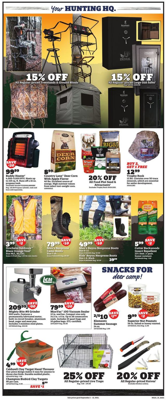 Orscheln Farm and Home Ad from 09/01/2021