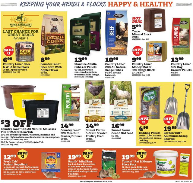 Orscheln Farm and Home Ad from 11/03/2021