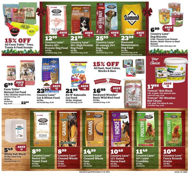 Orscheln Farm and Home Ad from 11/17/2021