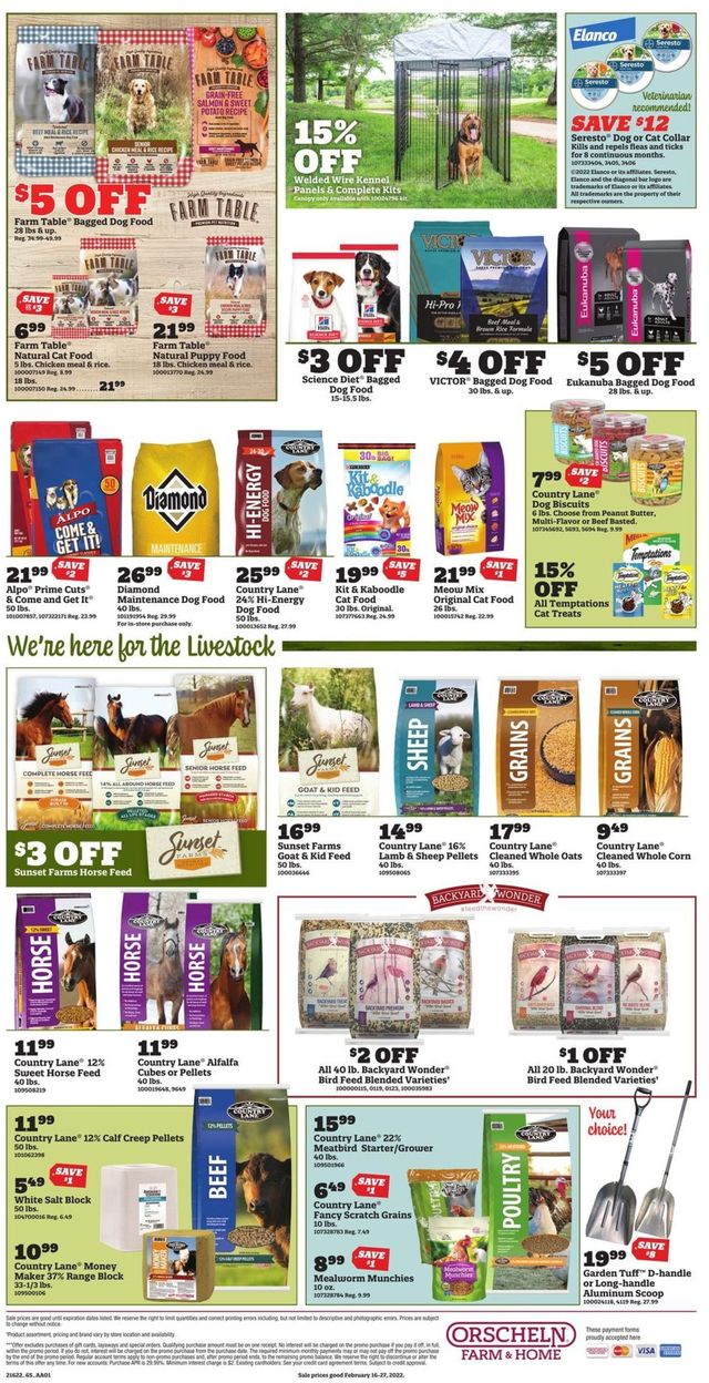 Orscheln Farm and Home Ad from 02/16/2022