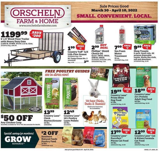Orscheln Farm and Home Ad from 03/30/2022