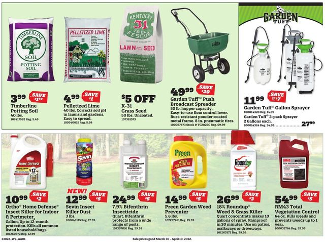 Orscheln Farm and Home Ad from 03/30/2022