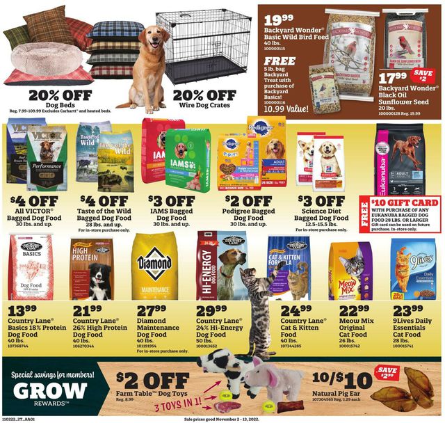 Orscheln Farm and Home Ad from 11/02/2022