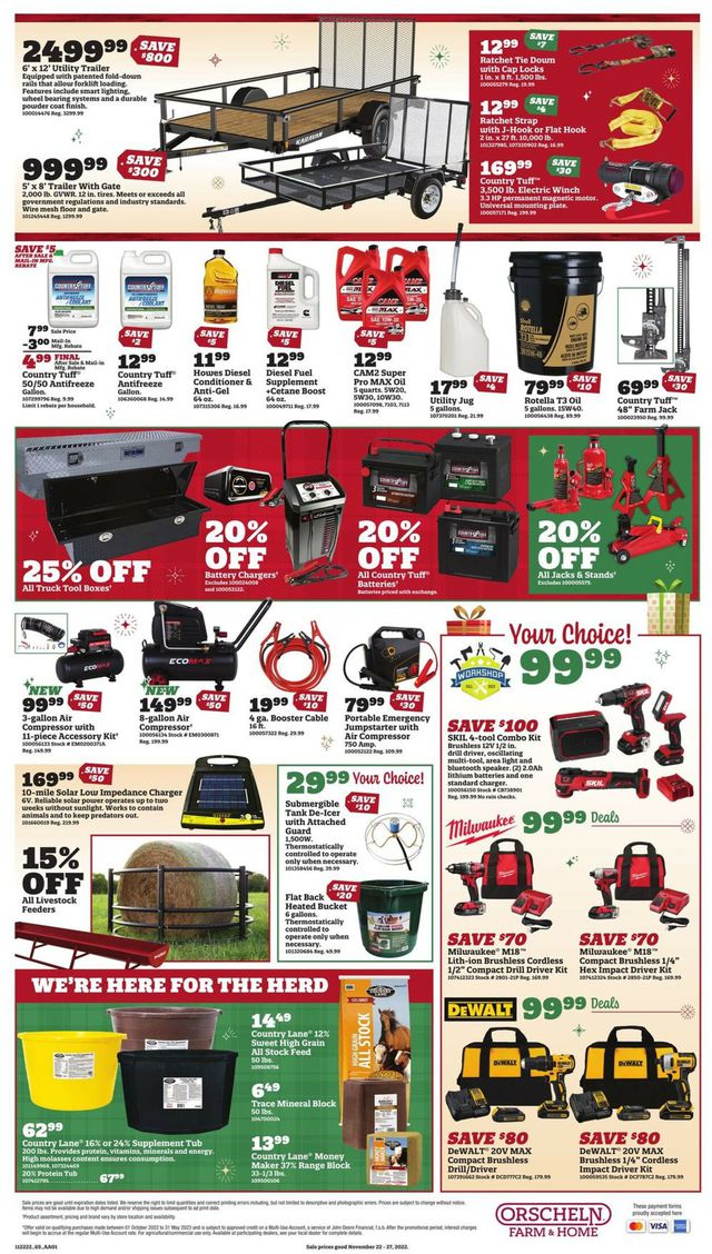 Orscheln Farm and Home Ad from 11/22/2022