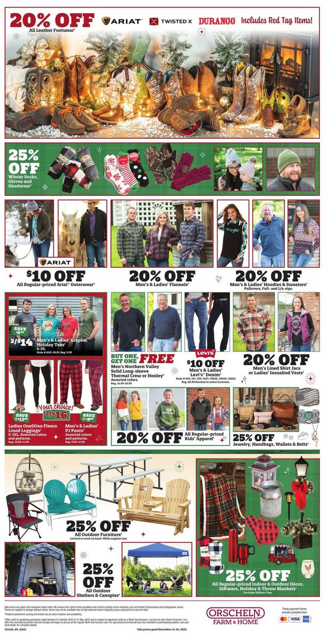 Orscheln Farm and Home Ad from 12/14/2022