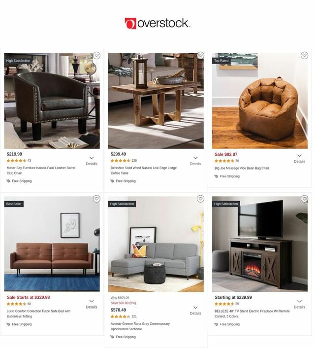 Overstock Ad from 09/29/2022