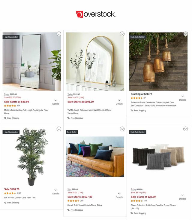 Overstock Ad from 11/03/2022