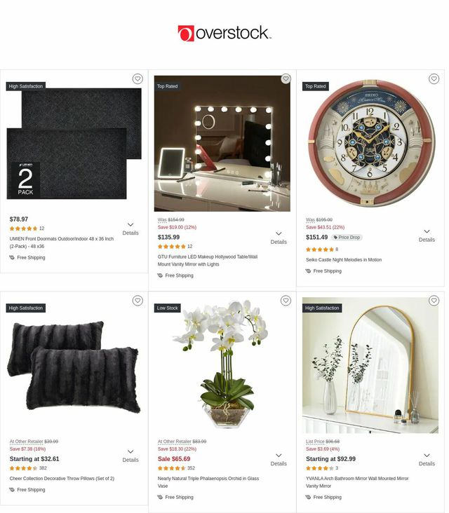 Overstock Ad from 01/12/2023