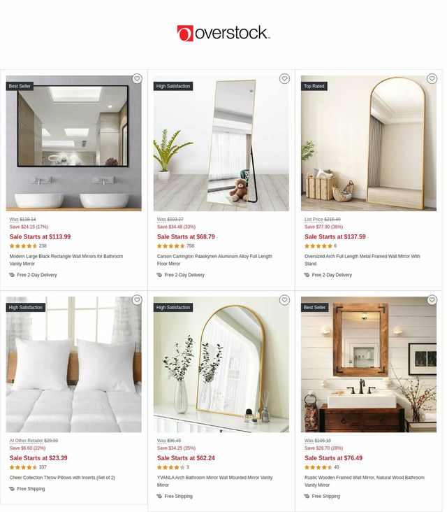 Overstock Ad from 01/19/2023