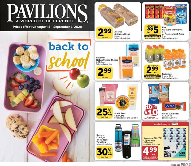 Pavilions Ad from 08/05/2020