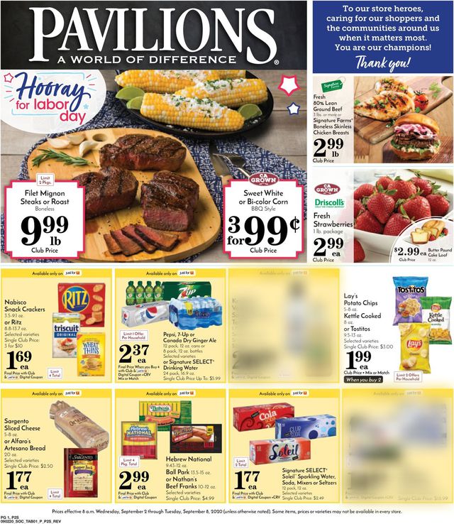 Pavilions Ad from 09/02/2020