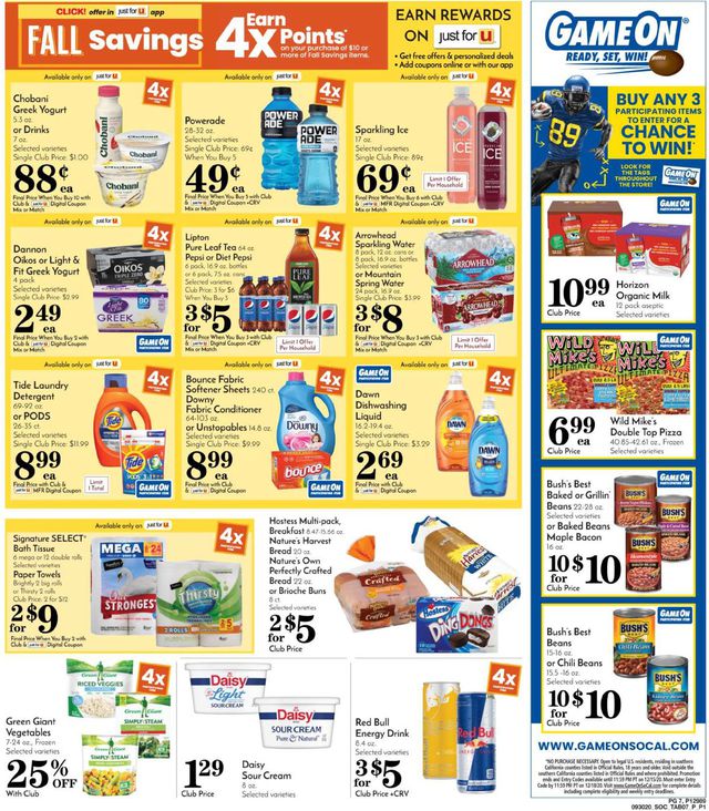 Pavilions Ad from 09/30/2020