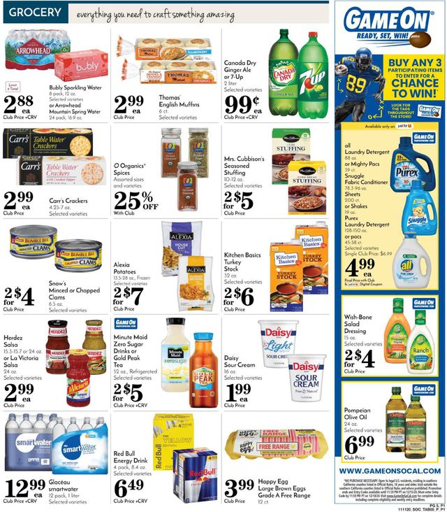Pavilions Ad from 11/11/2020