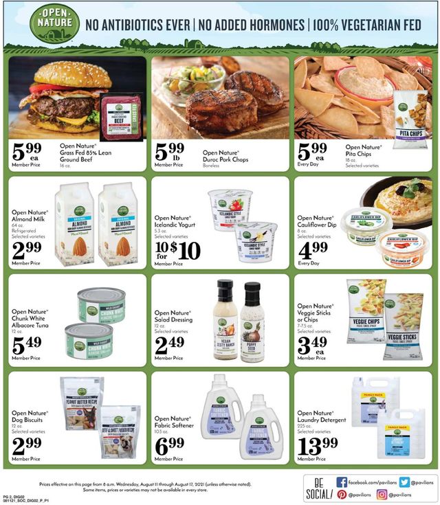 Pavilions Ad from 08/11/2021
