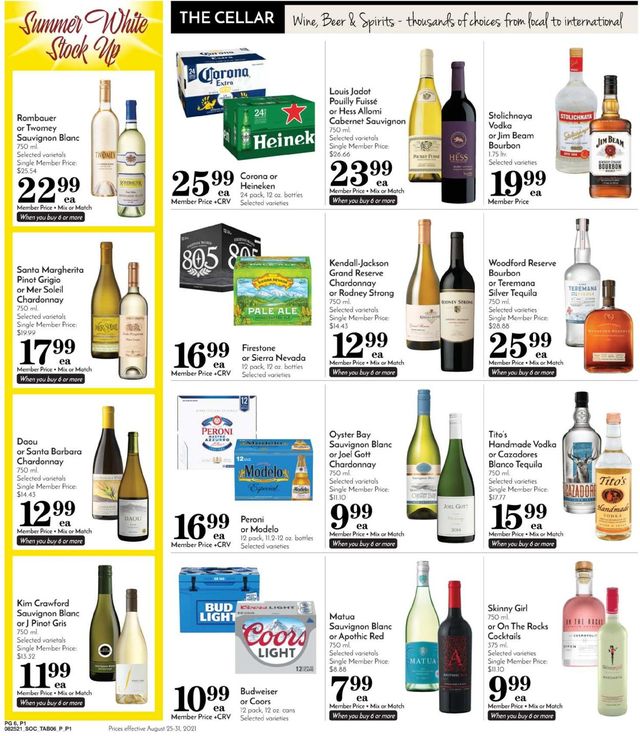 Pavilions Ad from 08/25/2021