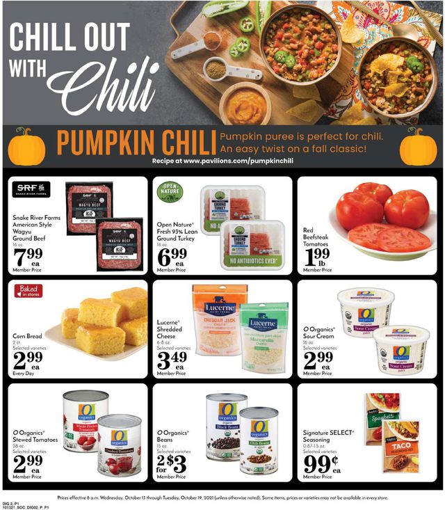 Pavilions Ad from 10/13/2021