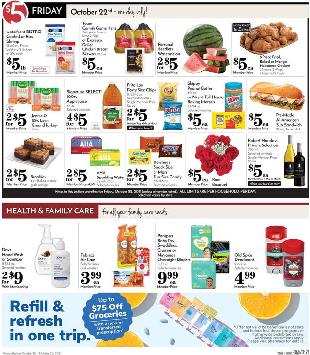 Pavilions Ad from 10/20/2021