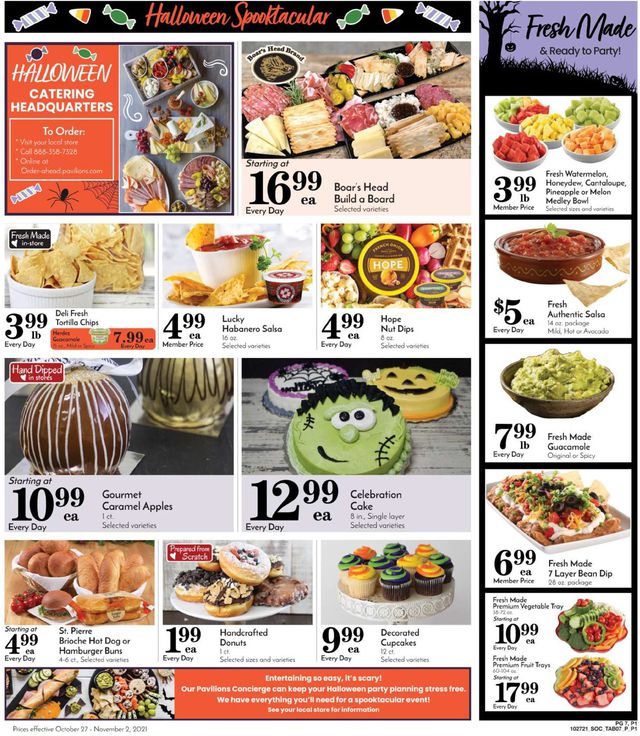 Pavilions Ad from 10/27/2021