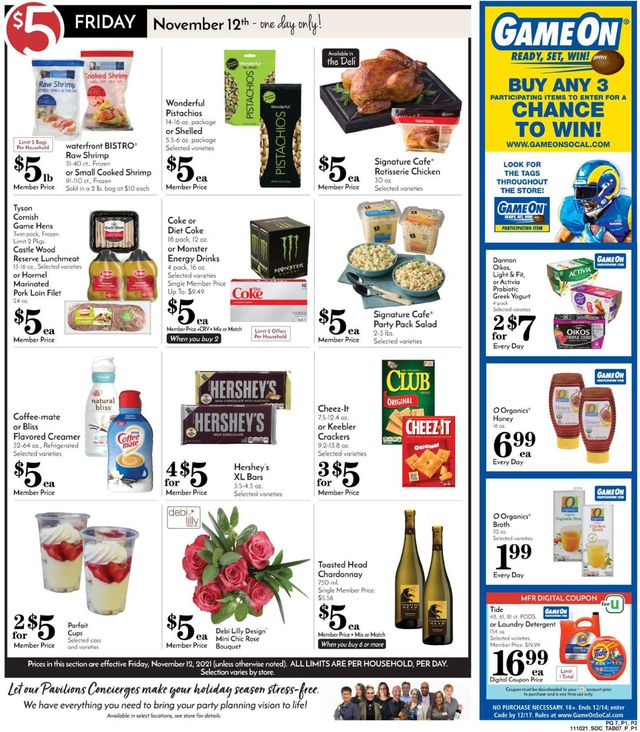 Pavilions Ad from 11/10/2021