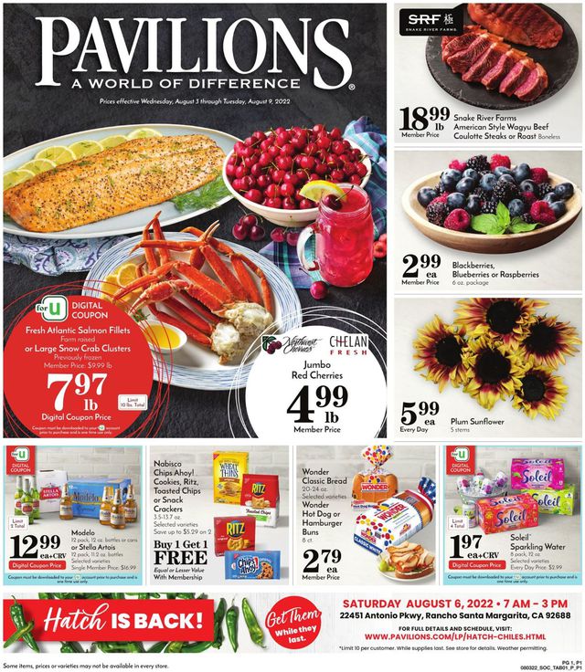 Pavilions Ad from 08/03/2022