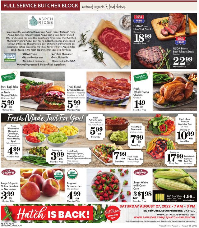 Pavilions Ad from 08/17/2022